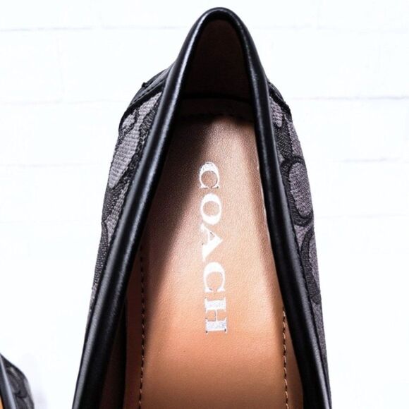NIB COACH Olive Outline Sig C Jacquard Loafers - Picture 6 of 7